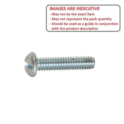 1058552 | SC048W-016-R-SL-CZ (100 Pcs) --- Round Head Screws - 3/16-24 BSW -4.76mm- 15.9 mm - Zinc Plated Steel