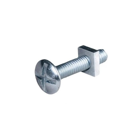 Roof Bolt Screws - M6 -6x1mm- 30 mm - Zinc Plated Steel