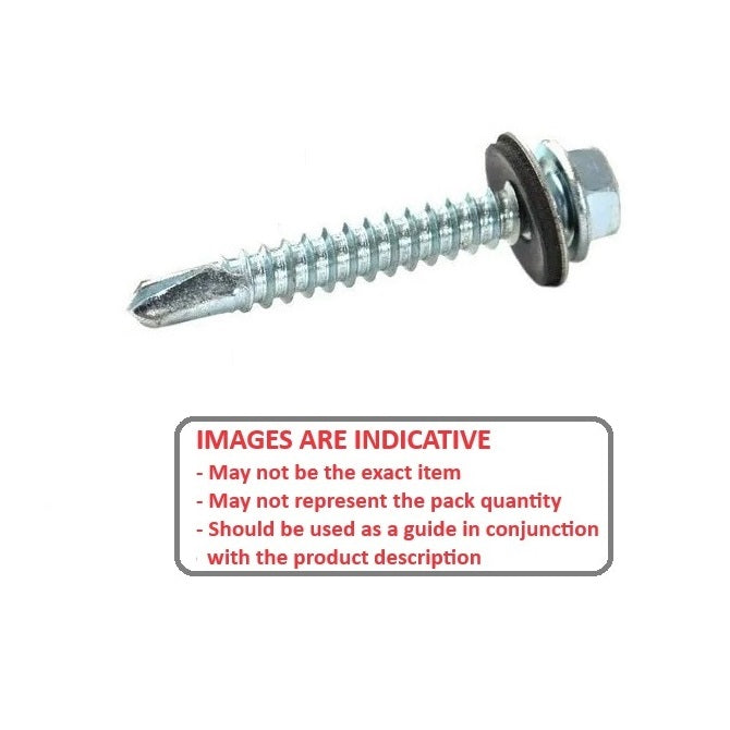 1069565 | SD064-038-HW-CZ (100 Pcs) --- Self Drilling Screws - 1/4-14 - 6.35mm - 38.1 mm - 100  - Steel Zinc Plated