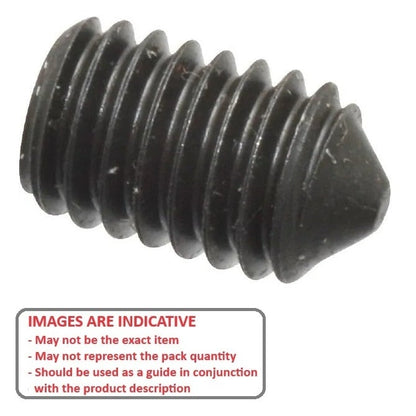 1045885 | SS030M-0040-AS-CP (20 Pcs) --- Cone Point Socket Set Screws - M3 -3x0.5mm- 4 mm - Cone Point - Carbon Steel