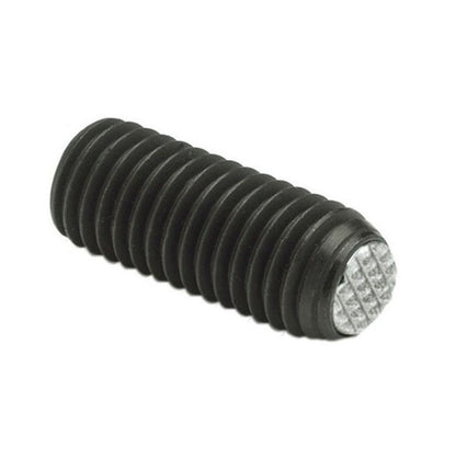 1113289 | SS160M-0240-CS-DKT --- Diamond Knurled Tip Socket Set Screws - M16 -16x2mm- 24 mm  - Carbon Steel with Alloy Steel SUJ2 HRC 55 -60 tip