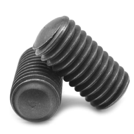 1072542 | SS064C-0095-AS-OT (100 Pcs) --- Oval Tip Socket Set Screws - 1/4-20 UNC -6.35mm- 9.5 mm - Oval Tipped - Carbon Steel - Hardened