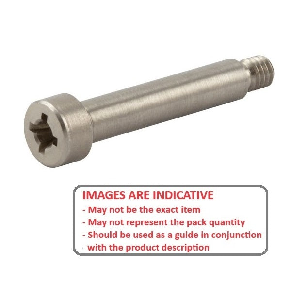1062304 | SHLD050-020-PH-S3 (50 Pcs) --- Shoulder Screws - 5x20 mm - M4x0.7 - Stainless Steel 303/304 Similar to A2, 18-8 HRB80