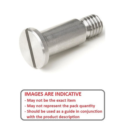1047933 | SHLD032-008-SL-P-S3 (50 Pcs) --- Shoulder Screws - 3.175x8 mm - 4-40 UNC - Stainless Steel 303/304 Similar to A2, 18-8 HRB80