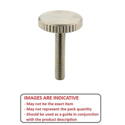 1055353 | THS040M-020-K-3 --- Thumb Screws - M4 -4x0.7mm- 20x23.5 mm - Stainless Steel 303/304 (Similar to A2, 18-8) HRB80
