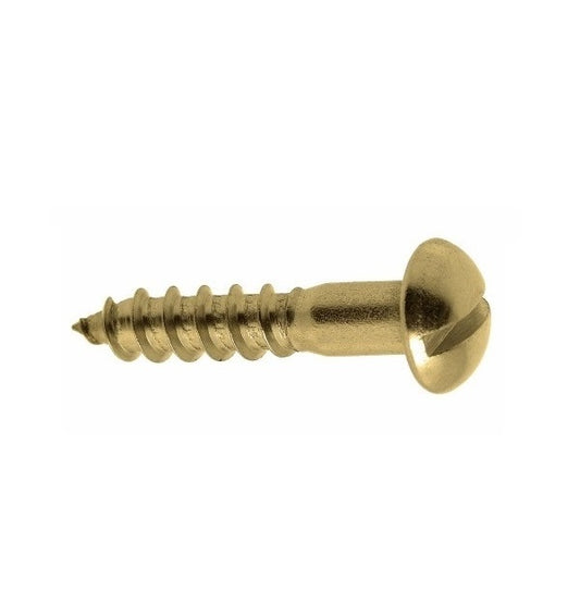 Wood Screws - 2.18mm -2 Gauge- 9.53 mm - Brass
