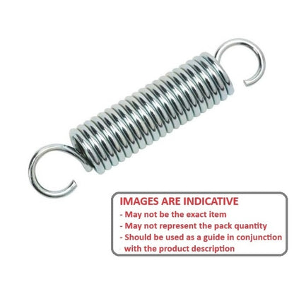 1045714 | ES-0300-0200-03-M (5 Pcs) --- Extension Springs - 3x20x0.3 mm - Steel