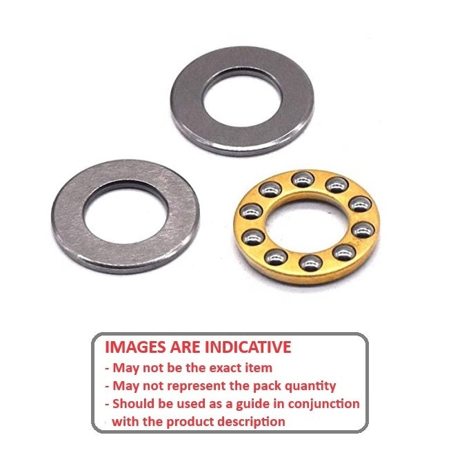 1066238 | T-0060-0120-F-BR --- Thrust Ball Bearings - 6x12x4.5 mm / 6 mm - Chrome Steel