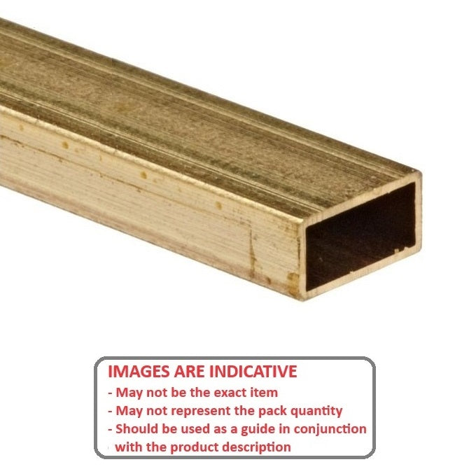 1050894 | 2T-0079-0040-0300-BR --- Rectangular Tube - 3.97x7.94x304.8 mm - Brass