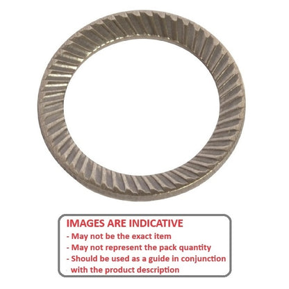 1060877 | W0050-LK-009-006-S-CB (10 Pcs) --- Serrated Washers - 5x9x0.6 mm - Carbon Spring Steel Self Finish