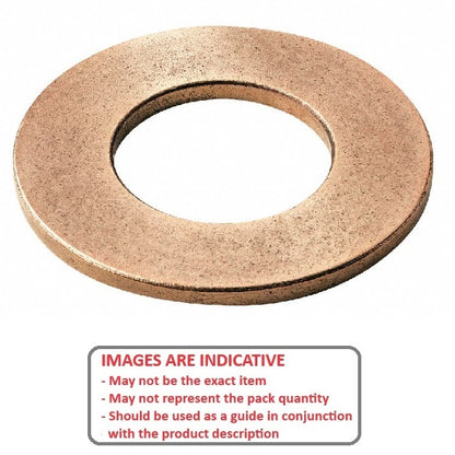1094600 | W0111-F-019-016-SB --- Flat Washers - 11.111x19.05x1.59 mm - Sintered Bronze, Self Lubricating