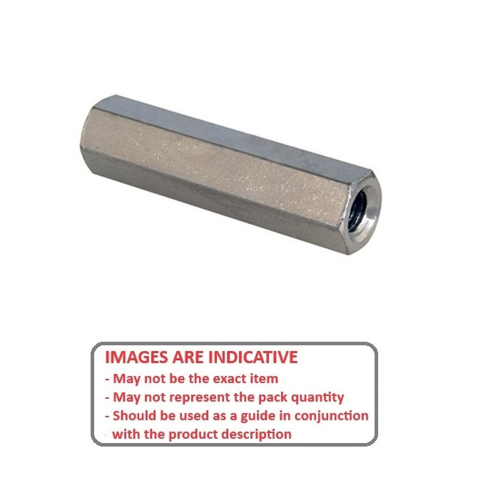 1100207 | SHX-T-1200-36-019-S6 (50 Pcs) --- Threaded Spacers - M12 -12x1.75mm- 36x19 mm - Stainless Steel 316 (Similar to A4, 18-10)