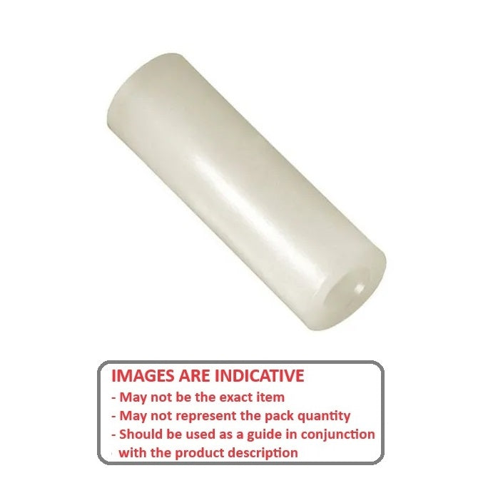 1067561 | W0060-F-010-020-NY (20 Pcs) --- Through Bore Round Spacers - 6 mm x 10 mm x 2 mm