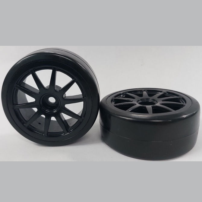 1039488 | WH-XD-063-26-BK-10-BK (4 Pcs) --- RC Car Wheels Hobby - Rim Colour Black 10 Spoke - Black - Plastic