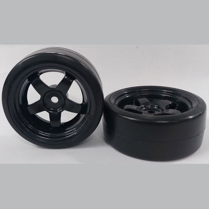 1039101 | WH-XD-063-26-BK-5-BK (2 Pcs) --- RC Car Wheels Hobby - Rim Colour Black 5 Spoke - Black - Plastic