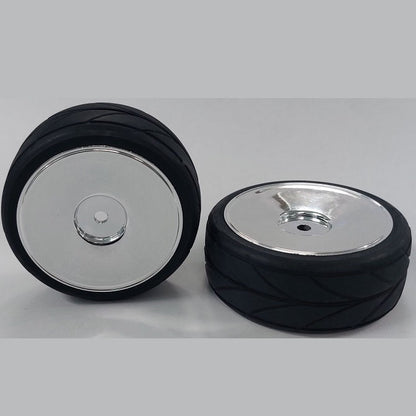1051130 | WH-XR-063-26-A-BS-SOL (2 Pcs) --- RC Car Wheels Hobby - Rim Colour Bright Silver Solid - Black - Plastic