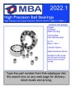 Downloadable PDF Catalogue Super Precision Bearings